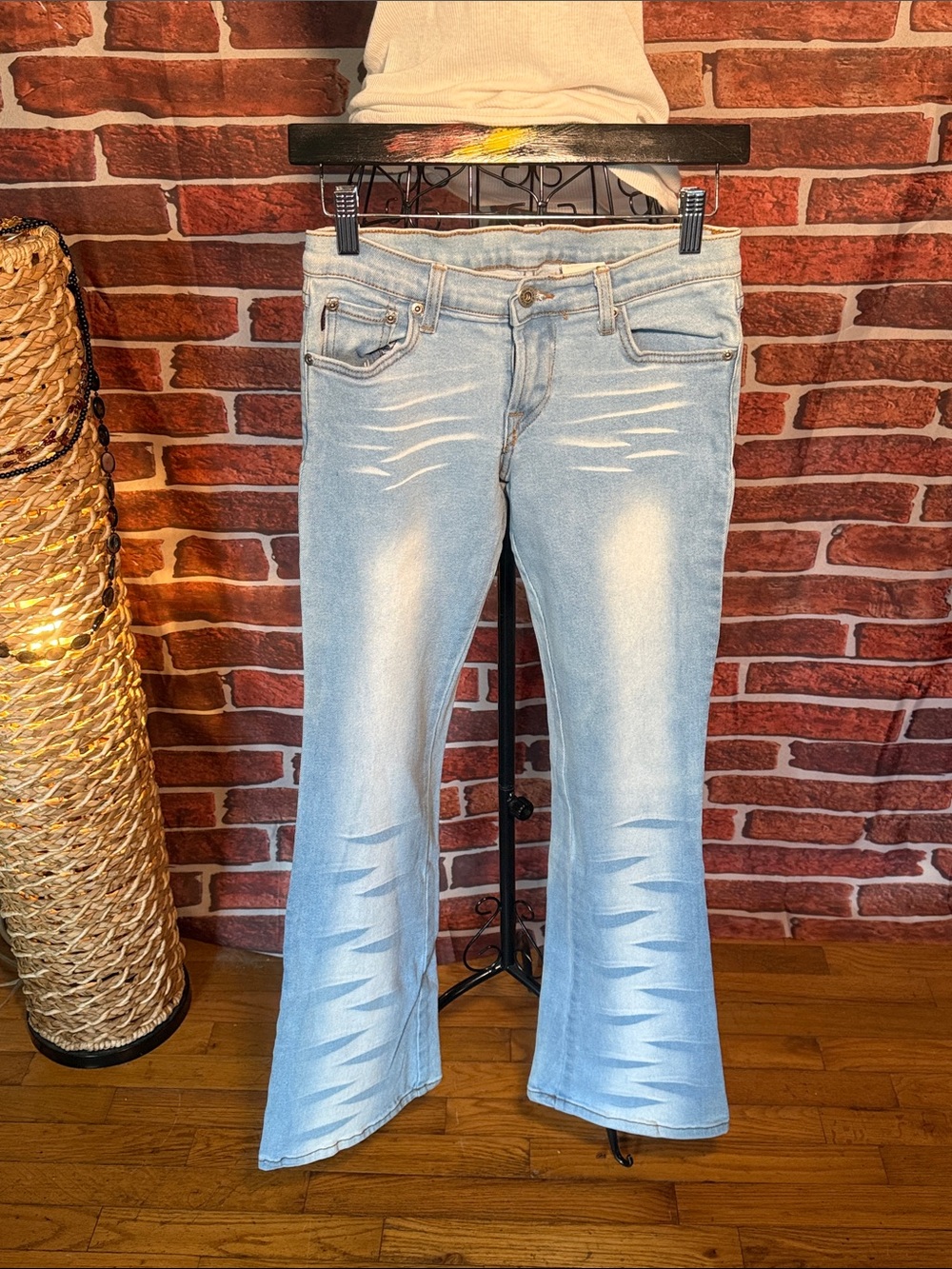 👖 Just USA Low Rise Denim Jeans Y2K — Light Wash Blue — Size 3 / G